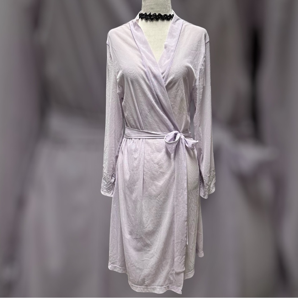 LA VIE EN ROSE Lavender Peignoir Set S/M